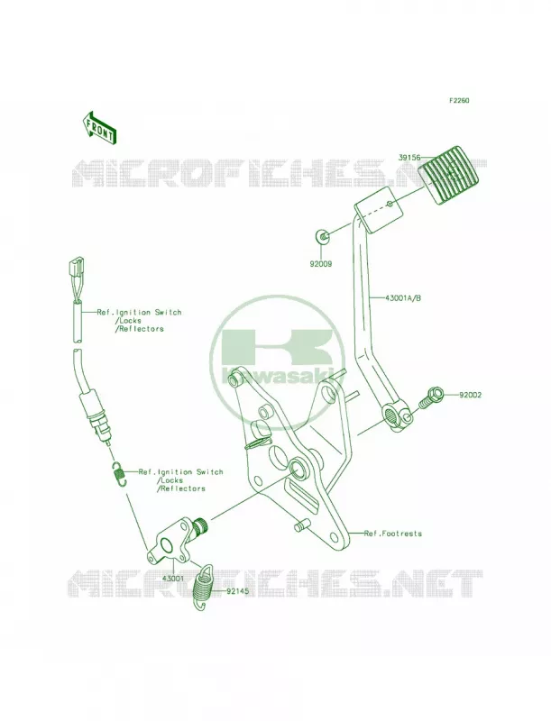 Brake PedalTorque Link Kawasaki MOTOS 900 2014 Vulcan 900 Custom  VN900CEFA