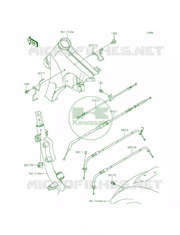 Cables Kawasaki MOTOS 900 2014 Vulcan 900 Custom  VN900CEFA