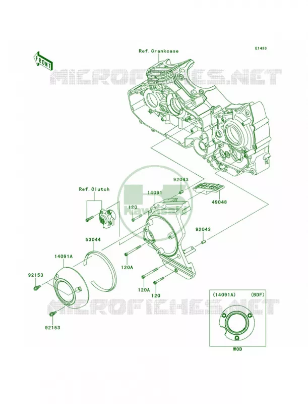 Chain Cover Kawasaki MOTOS 1700 2014 Vulcan 1700 Voyager ABS  VN1700BEF