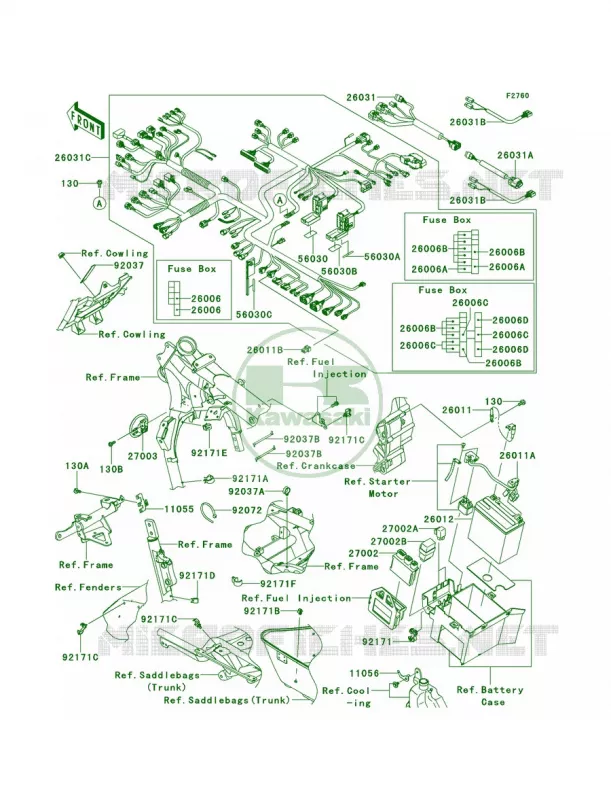 Chassis Electrical Equipment Kawasaki MOTOS 1700 2014 Vulcan 1700 Voyager ABS  VN1700BEF