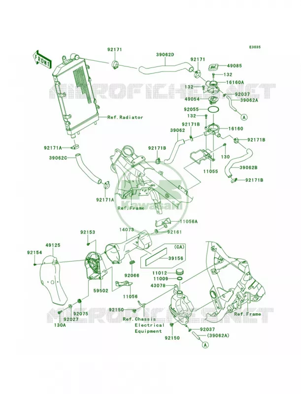 Cooling Kawasaki MOTOS 1700 2013 Vulcan 1700 Voyager  VN1700ADF
