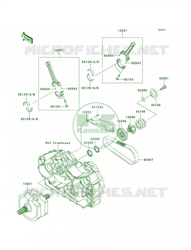 Crankshaft Kawasaki MOTOS 1700 2013 Vulcan 1700 Voyager  VN1700ADF