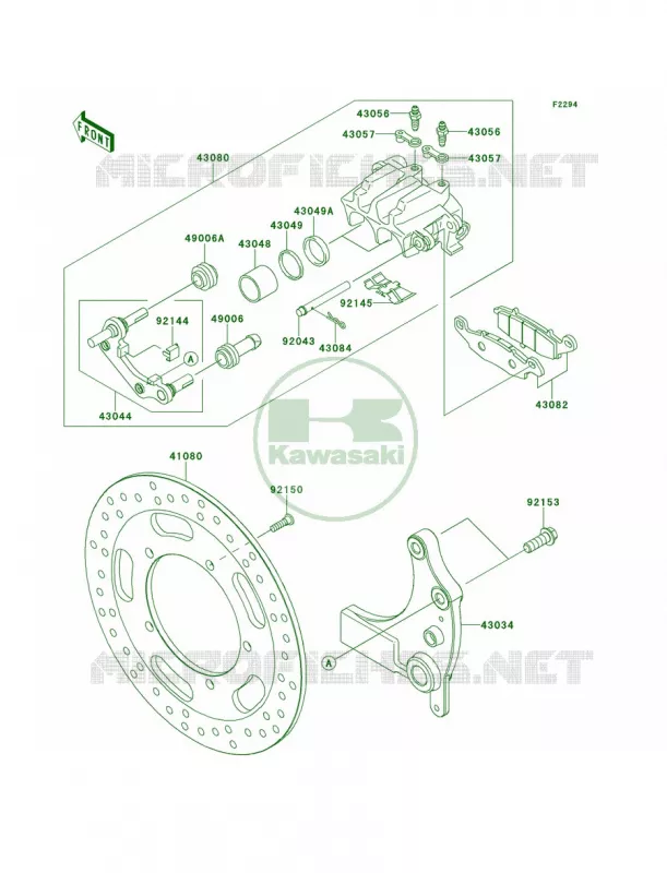 Rear Brake Kawasaki MOTOS 1700 2013 Vulcan 1700 Voyager  VN1700ADF