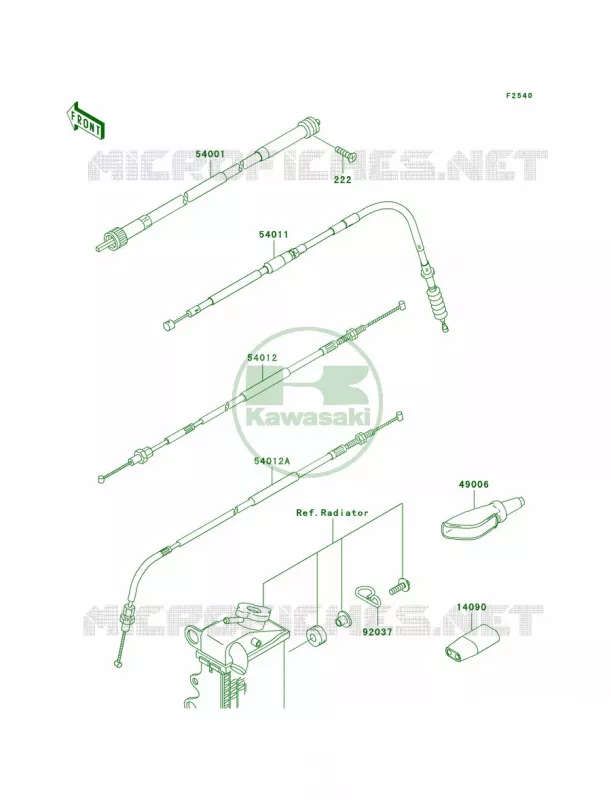 Cables Kawasaki MOTOS 250 2007 KLX250S  KLX250H7F
