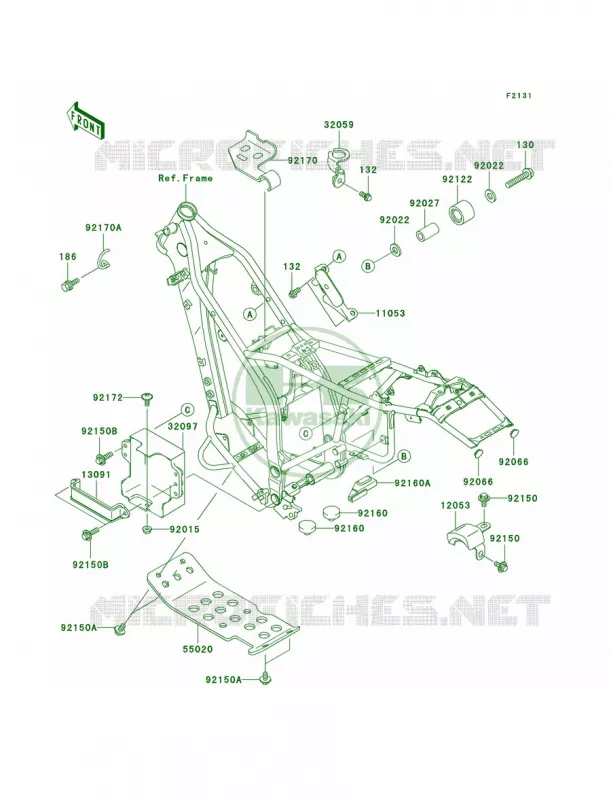 Frame Fittings Kawasaki MOTOS 250 2007 KLX250S  KLX250H7F