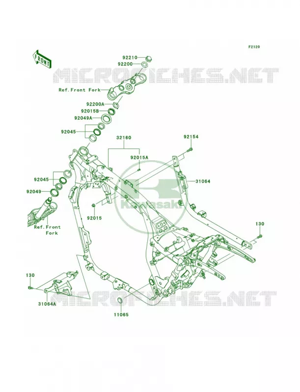 Frame Kawasaki MOTOS 1700 2013 Vulcan 1700 Voyager ABS  VN1700BDF