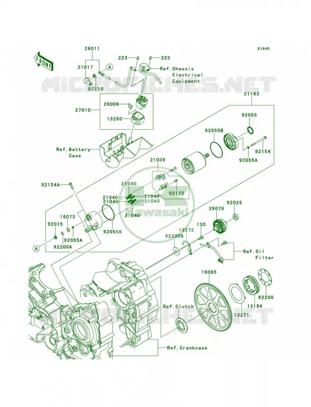 Starter Motor Kawasaki MOTOS 1700 2013 Vulcan 1700 Voyager ABS  VN1700BDF