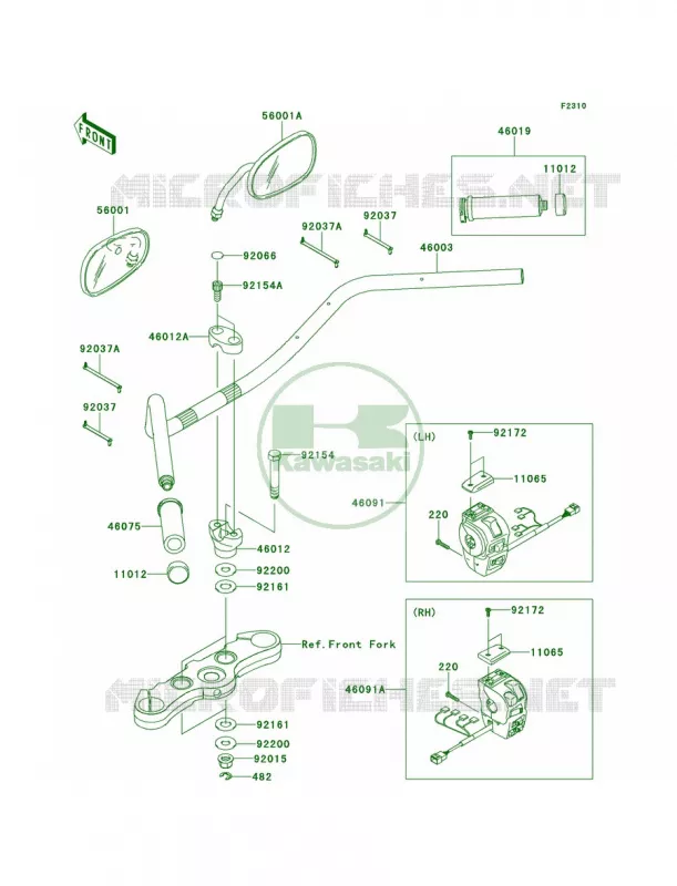 Handlebar Kawasaki MOTOS 1700 2013 Vulcan 1700 Nomad  VN1700CDF