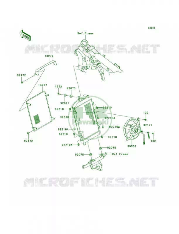 Radiator Kawasaki MOTOS 1700 2013 Vulcan 1700 Nomad  VN1700CDF