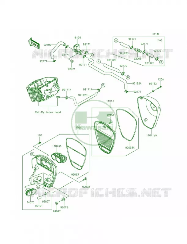 Air Cleaner Kawasaki MOTOS 900 2013 Vulcan 900 Custom  VN900CDFA