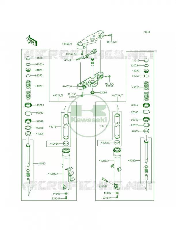 Front Fork Kawasaki MOTOS 900 2013 Vulcan 900 Custom  VN900CDFA