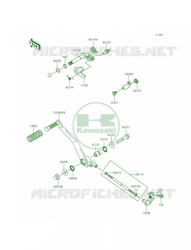 Gear Change Mechanism Kawasaki MOTOS 900 2013 Vulcan 900 Custom  VN900CDFA