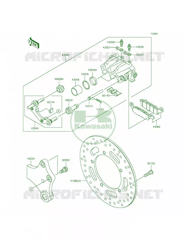Rear Brake Kawasaki MOTOS 900 2013 Vulcan 900 Custom  VN900CDFA
