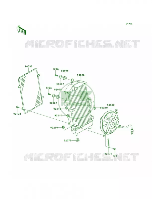 Radiator Kawasaki MOTOS 900 2013 Vulcan 900 Classic  VN900BDF