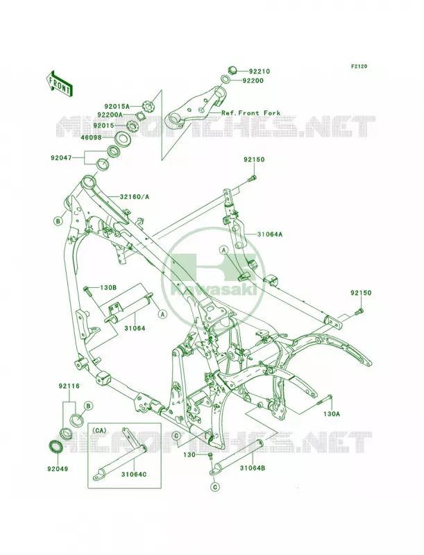Frame Kawasaki MOTOS 900 2013 Vulcan 900 Classic  VN900BDFA