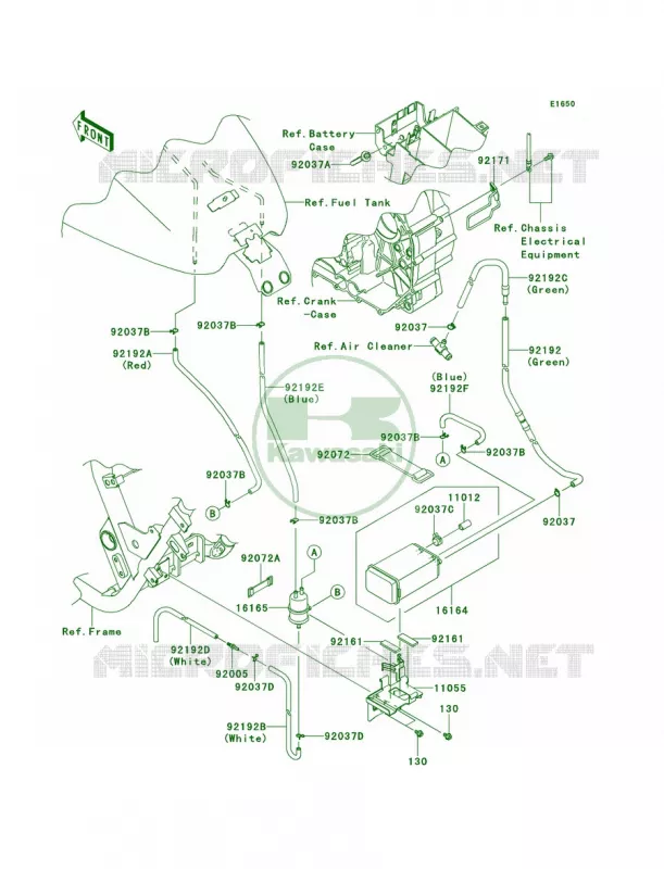 Fuel Evaporative SystemCA Kawasaki MOTOS 1700 2012 Vulcan 1700 Voyager  VN1700ACF