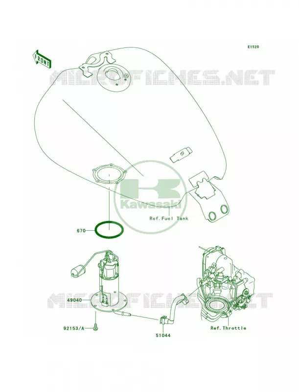 Fuel Pump Kawasaki MOTOS 1700 2012 Vulcan 1700 Voyager  VN1700ACF