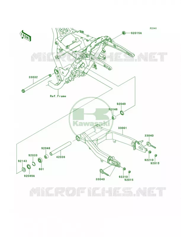 Swingarm Kawasaki MOTOS 1700 2012 Vulcan 1700 Voyager  VN1700ACF