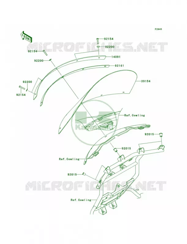 Windshield Kawasaki MOTOS 1700 2012 Vulcan 1700 Voyager  VN1700ACF