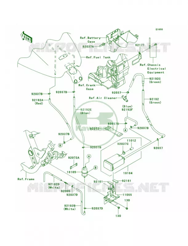 Fuel Evaporative SystemCA Kawasaki MOTOS 1700 2012 Vulcan 1700 Voyager ABS  VN1700BCF