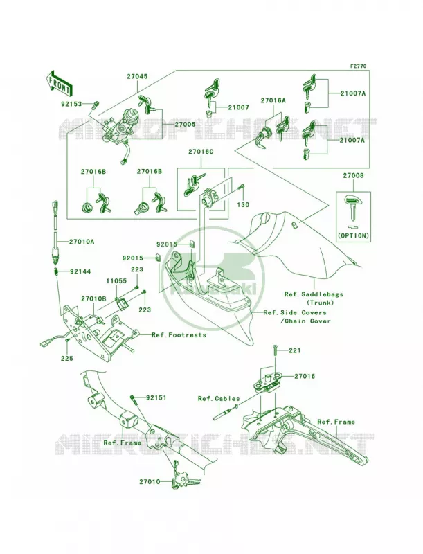 Ignition SwitchLocksReflectors Kawasaki MOTOS 1700 2012 Vulcan 1700 Voyager ABS  VN1700BCF