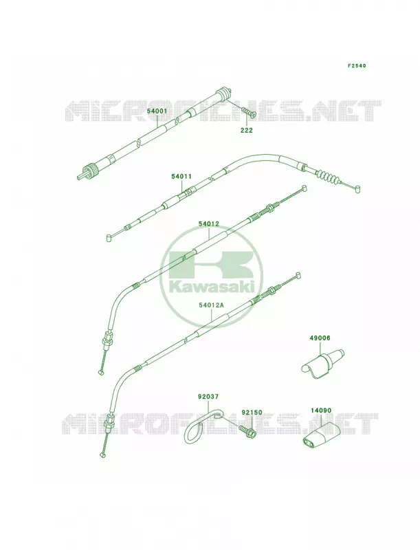 Cables Kawasaki MOTOS 300 2007 KLX300R  KLX300A7F