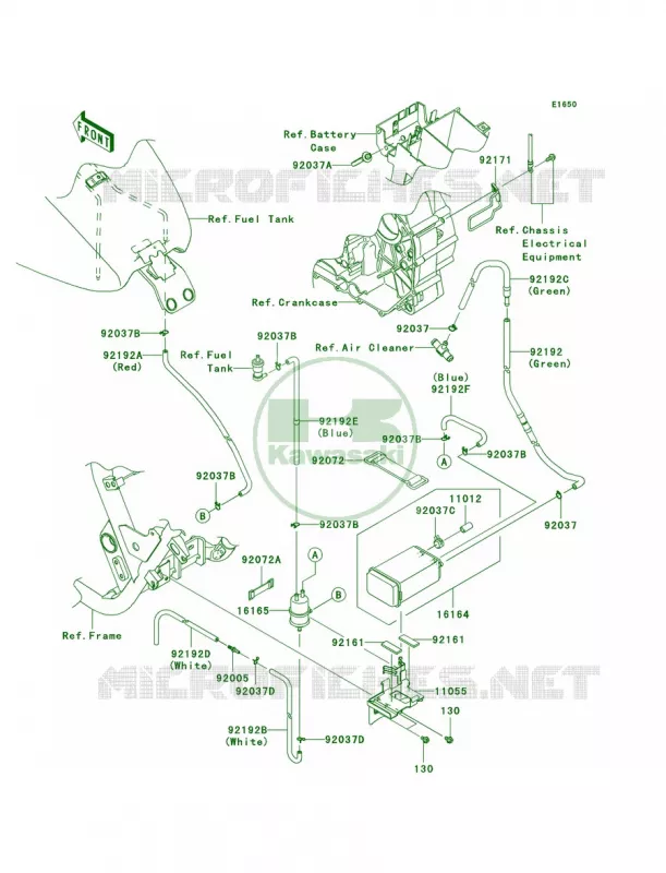 Fuel Evaporative SystemCA Kawasaki MOTOS 1700 2012 Vulcan 1700 Nomad  VN1700CCF