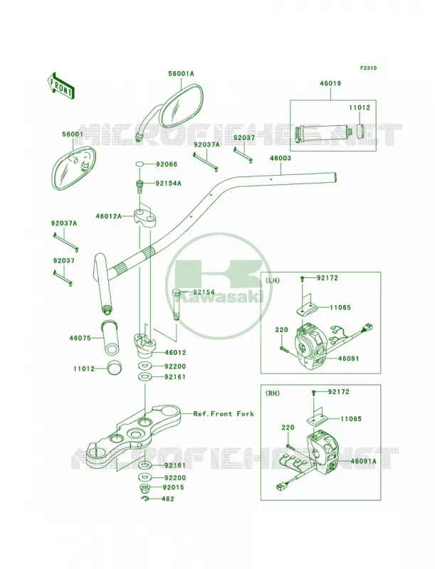 Handlebar Kawasaki MOTOS 1700 2012 Vulcan 1700 Nomad  VN1700CCF