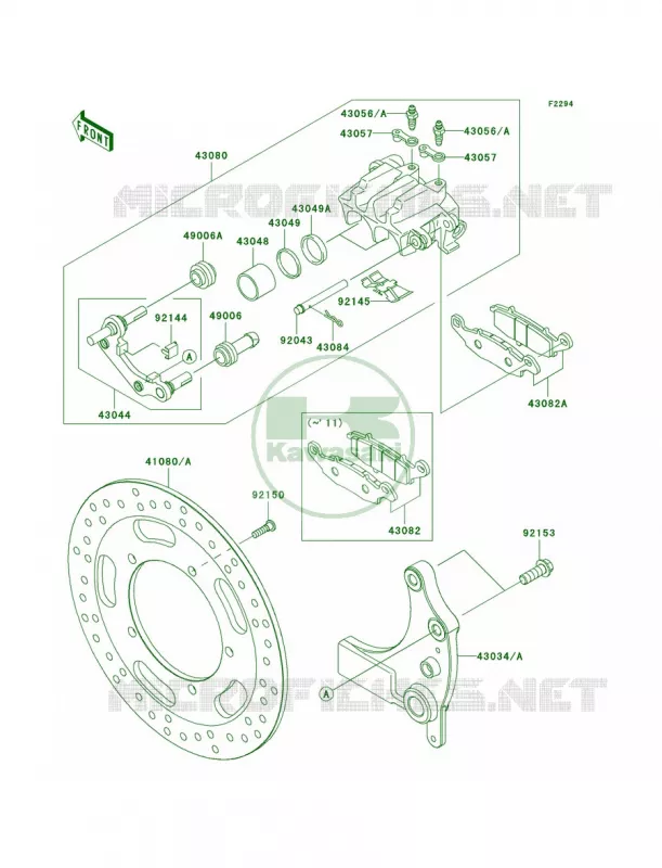 Rear Brake Kawasaki MOTOS 1700 2012 Vulcan 1700 Nomad  VN1700CCF