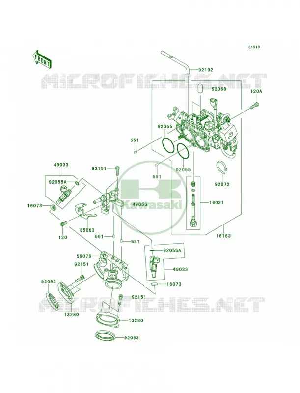 Throttle Kawasaki MOTOS 900 2012 Vulcan 900 Classic  VN900BCF