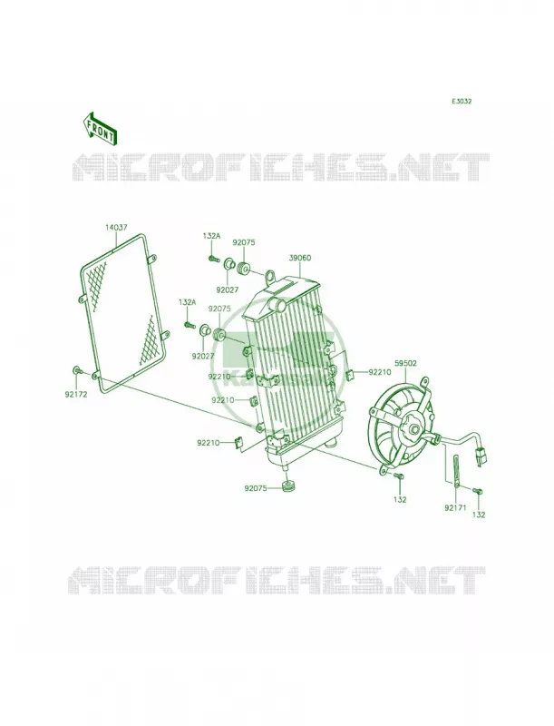 Radiator Kawasaki MOTOS 900 2012 Vulcan 900 Classic LT  VN900DCF