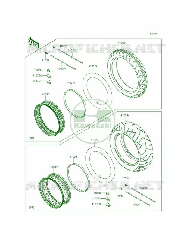 Tires Kawasaki MOTOS 900 2012 Vulcan 900 Classic LT  VN900DCF