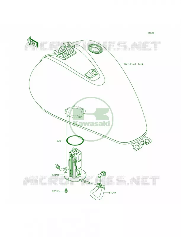 Fuel Pump Kawasaki MOTOS 900 2012 Vulcan 900 Custom  VN900CCF