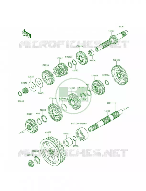 Transmission Kawasaki MOTOS 900 2012 Vulcan 900 Custom  VN900CCF