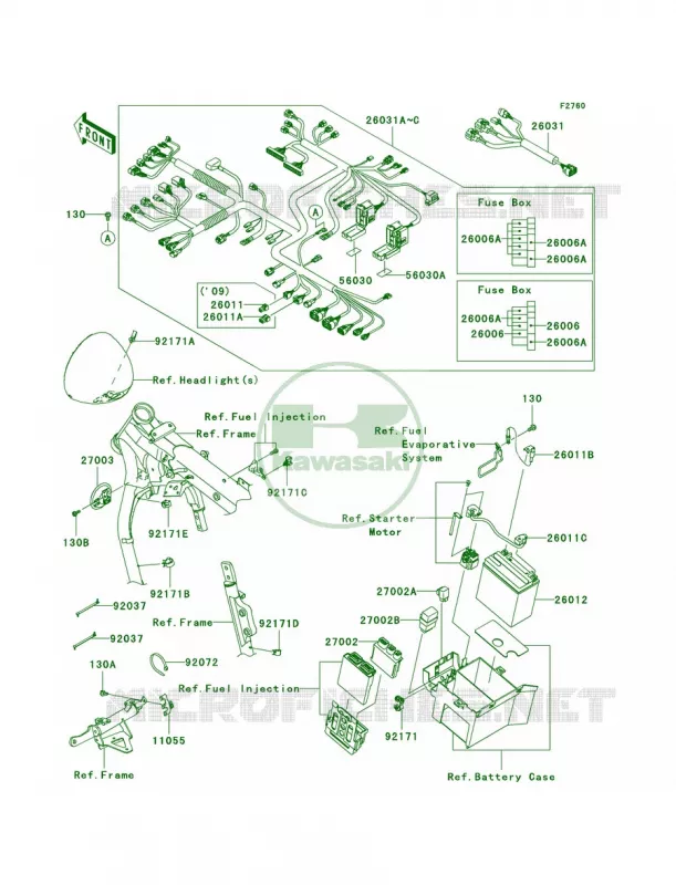Chassis Electrical Equipment Kawasaki MOTOS 1700 2012 Vulcan 1700 Classic  VN1700ECF