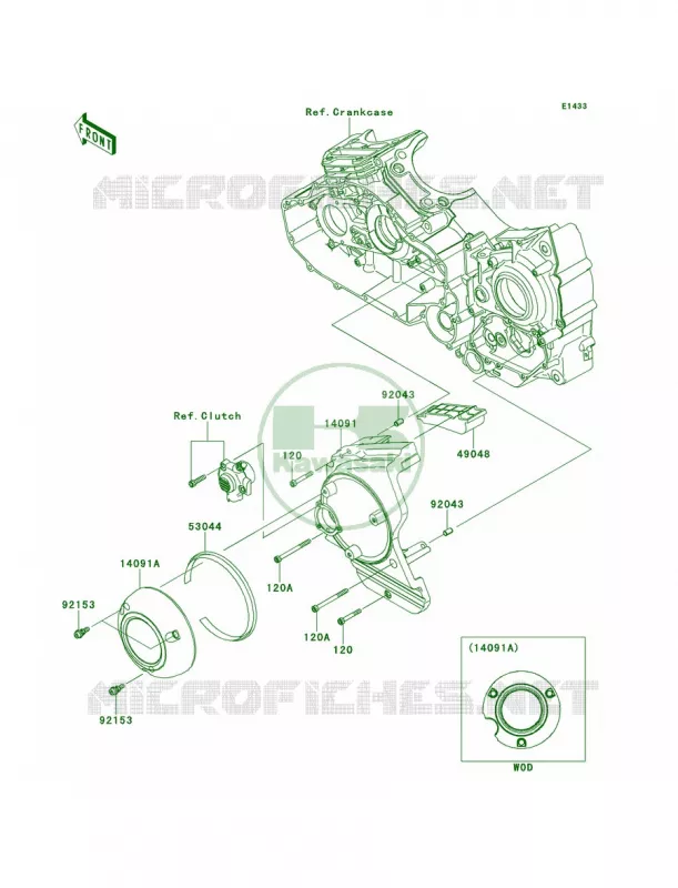 Chain Cover Kawasaki MOTOS 1700 2011 Vulcan 1700 Voyager  VN1700ABF