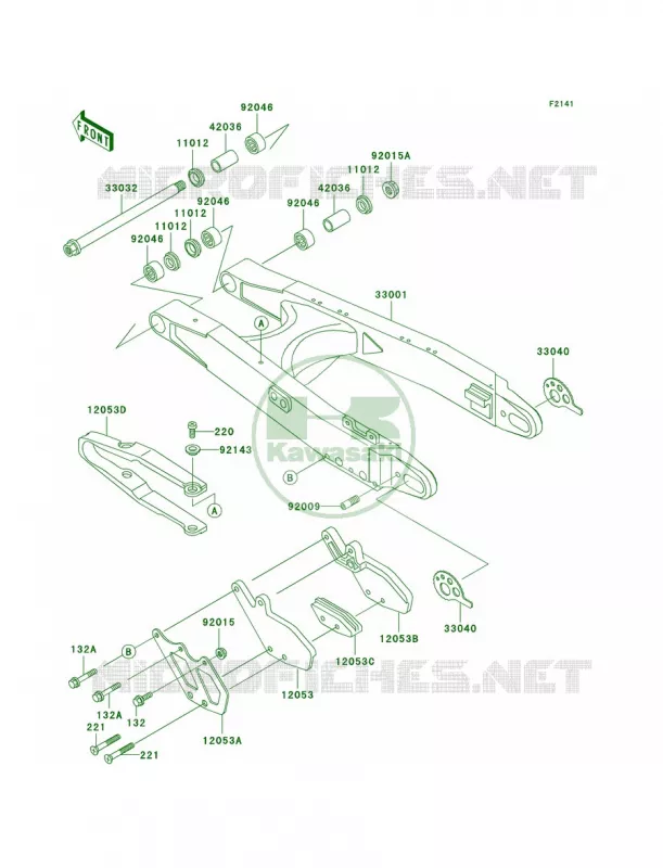 Swingarm Kawasaki MOTOS 200 2006 KDX200  KDX200H6F