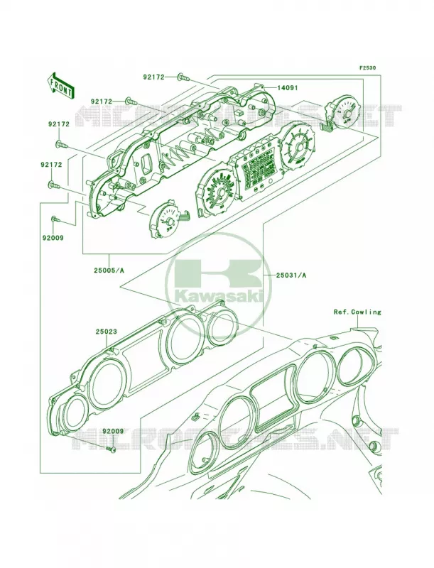 MetersA9F-AAF Kawasaki MOTOS 1700 2010 Vulcan 1700 Voyager  VN1700AAF