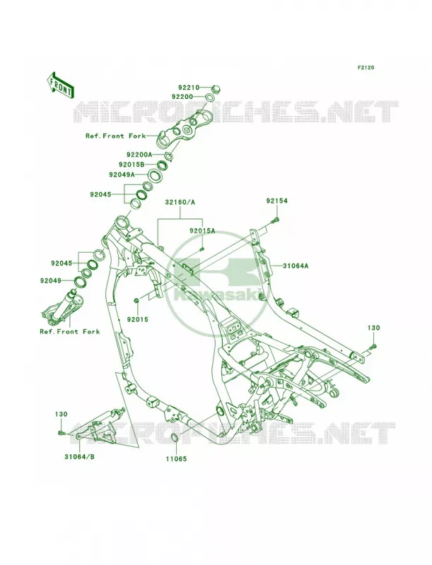 Frame Kawasaki MOTOS 1700 2010 Vulcan 1700 Classic  VN1700EAF