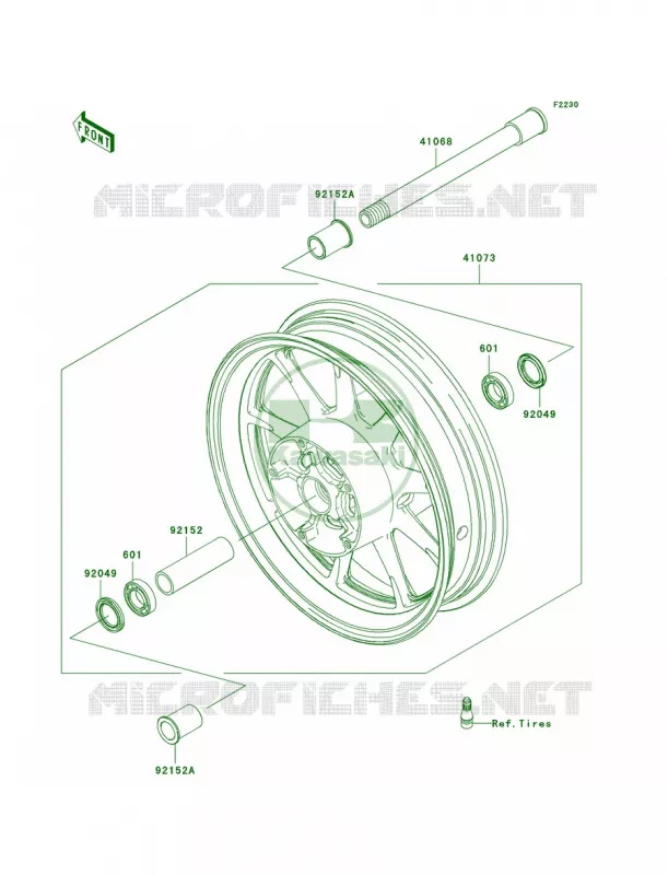 Front WheelE9F-EAF Kawasaki MOTOS 1700 2010 Vulcan 1700 Classic  VN1700EAF