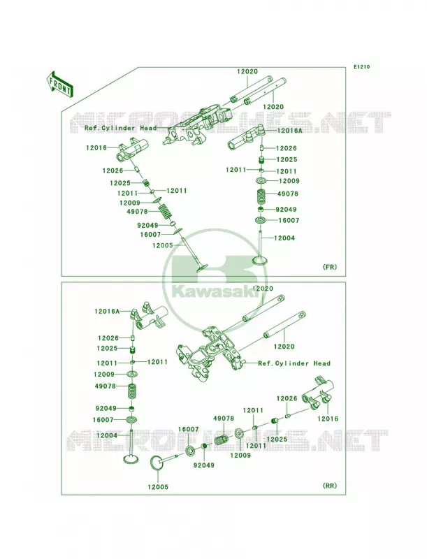 Valves Kawasaki MOTOS 1700 2010 Vulcan 1700 Classic  VN1700EAF