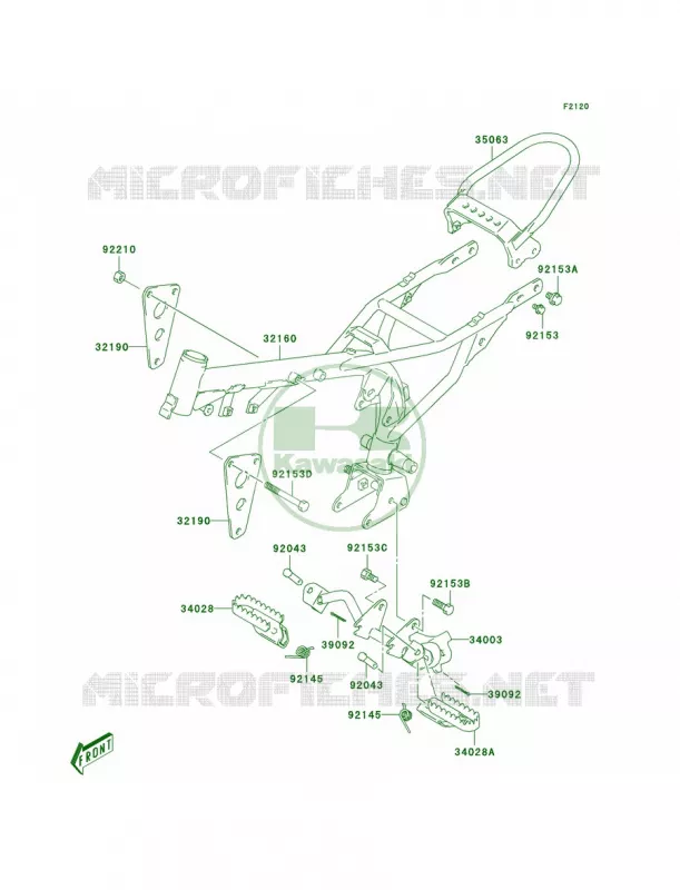 Frame Kawasaki MOTOS 50 2006 KDX50  KDX50A6F