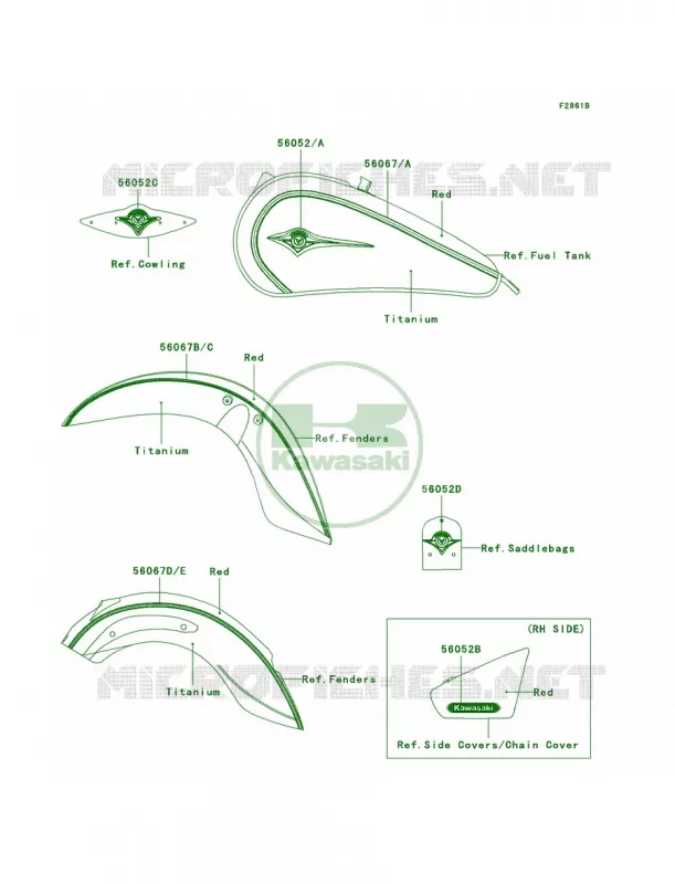 DecalsRedTitaniumD7F Kawasaki MOTOS 900 2010 Vulcan 900 Classic LT  VN900DAF