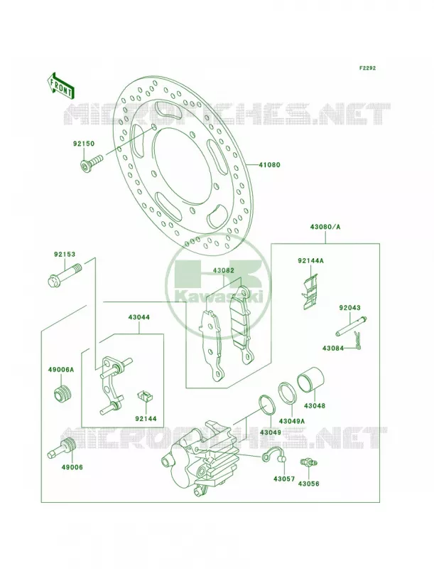Front Brake Kawasaki MOTOS 900 2009 Vulcan 900 Classic  VN900B9F