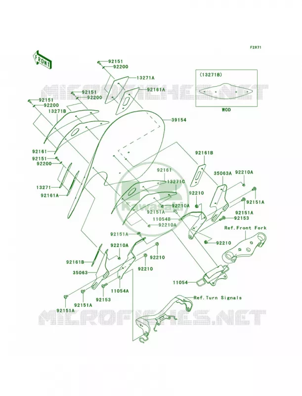 Cowling Kawasaki MOTOS 900 2009 Vulcan 900 Classic LT  VN900D9F