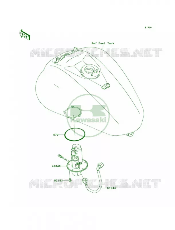 Fuel Pump Kawasaki MOTOS 2000 2009 Vulcan 2000 Classic  VN2000H9F
