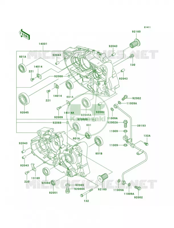 Crankcase Kawasaki MOTOS 125 2009 ELIMINATOR 125  BN125A9F