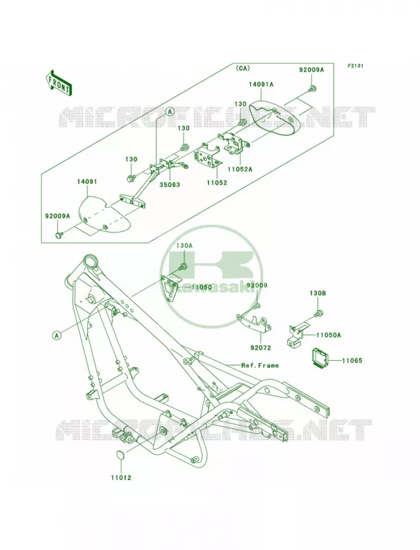 Frame Fittings Kawasaki MOTOS 125 2009 ELIMINATOR 125  BN125A9F