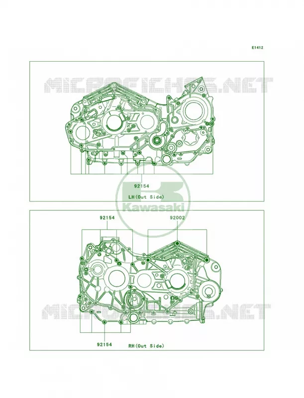 Crankcase Bolt Pattern Kawasaki MOTOS 1700 2009 Vulcan 1700 Nomad  VN1700C9F