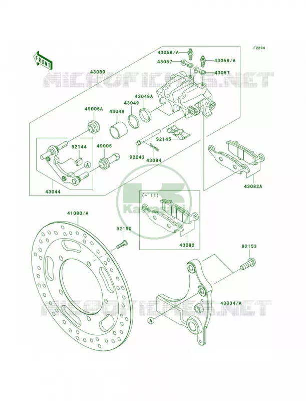 Rear Brake Kawasaki MOTOS 1700 2009 Vulcan 1700 Nomad  VN1700C9F
